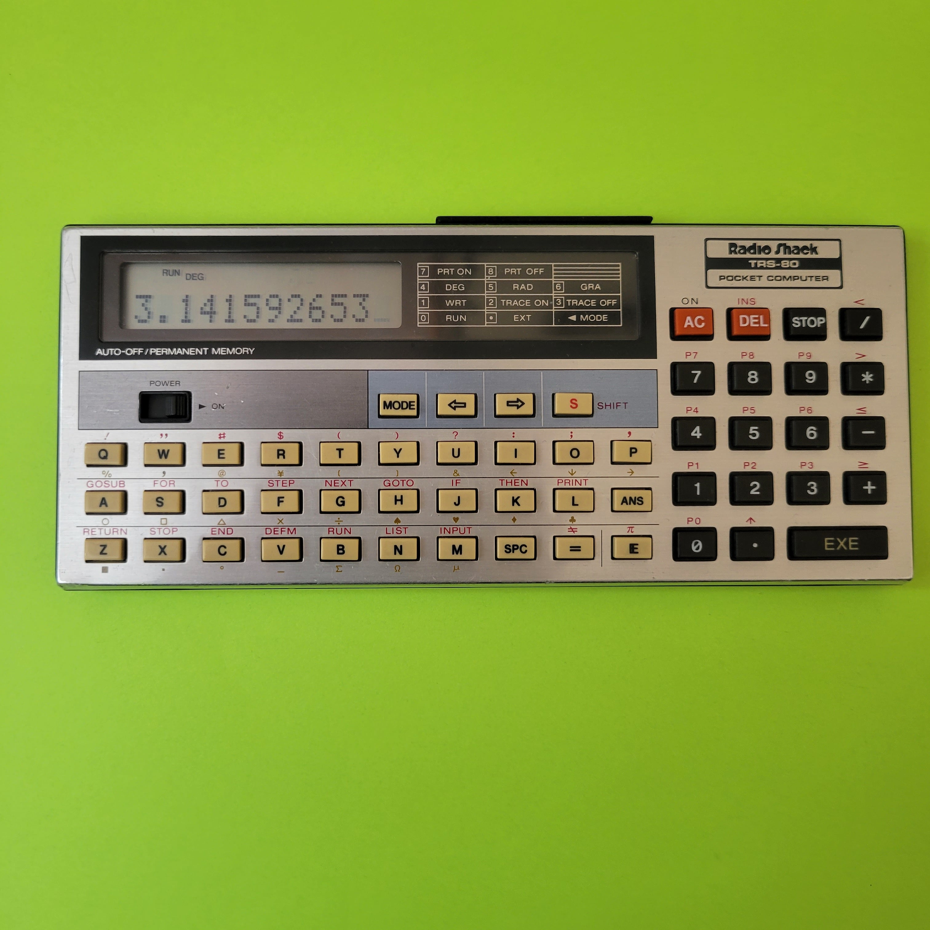 an image of a Radio Shack TRS-80 PC-4 Pocket PC